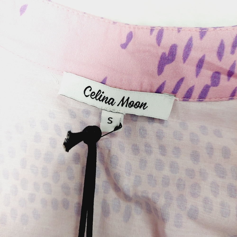 NEW CELINA MOON Janeli Pink Barbie Pink Midi Summer Dress P4429 - Picture 8 of 10